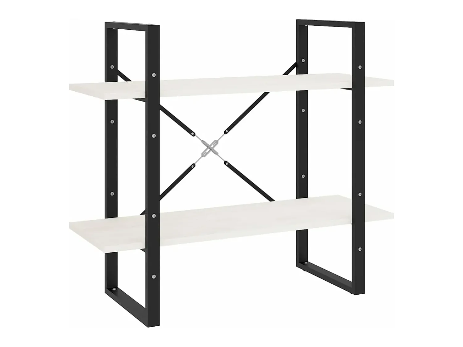 Vitrina*vidaxl Estante com 2 prateleiras 80x30x70 cm pinho maciço Branco