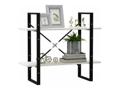 Vitrina*vidaxl Estante com 2 prateleiras 80x30x70 cm pinho maciço Branco