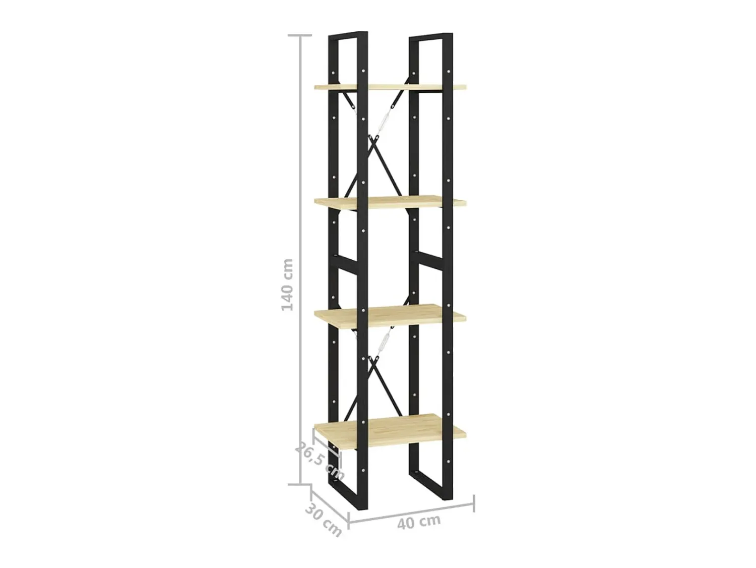 Vitrina|vidaxl Estante com 4 prateleiras 40x30x140 cm pinho maciço Castanho