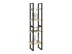 Vitrina|vidaxl Estante com 4 prateleiras 40x30x140 cm pinho maciço Castanho