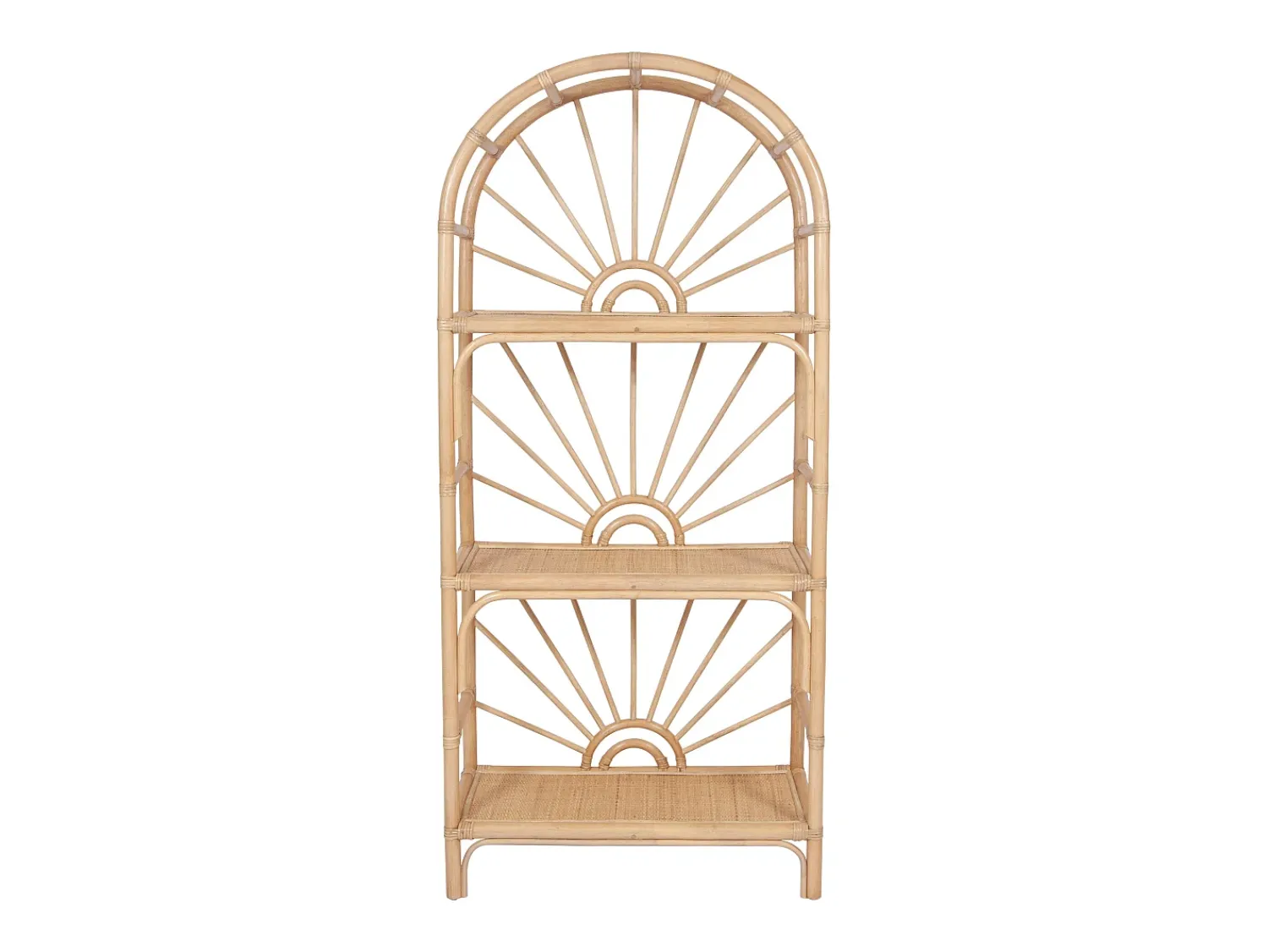 Vente-unique Estante com 3 prateleiras em vime - Natural - NEMERI^ Prateleira