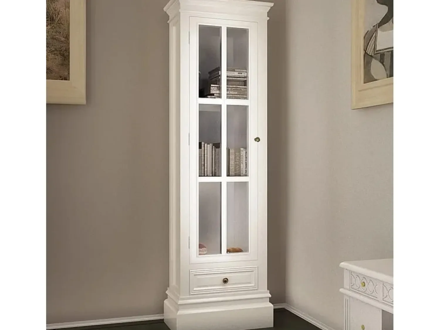 Vitrina*vidaxl Estante com 3 prateleiras elegante madeira Branco