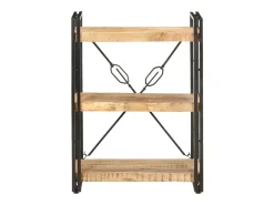 Online Estante com 3 prateleiras 60x30x80 cm madeira mangueira maciça PT666709 Castanho