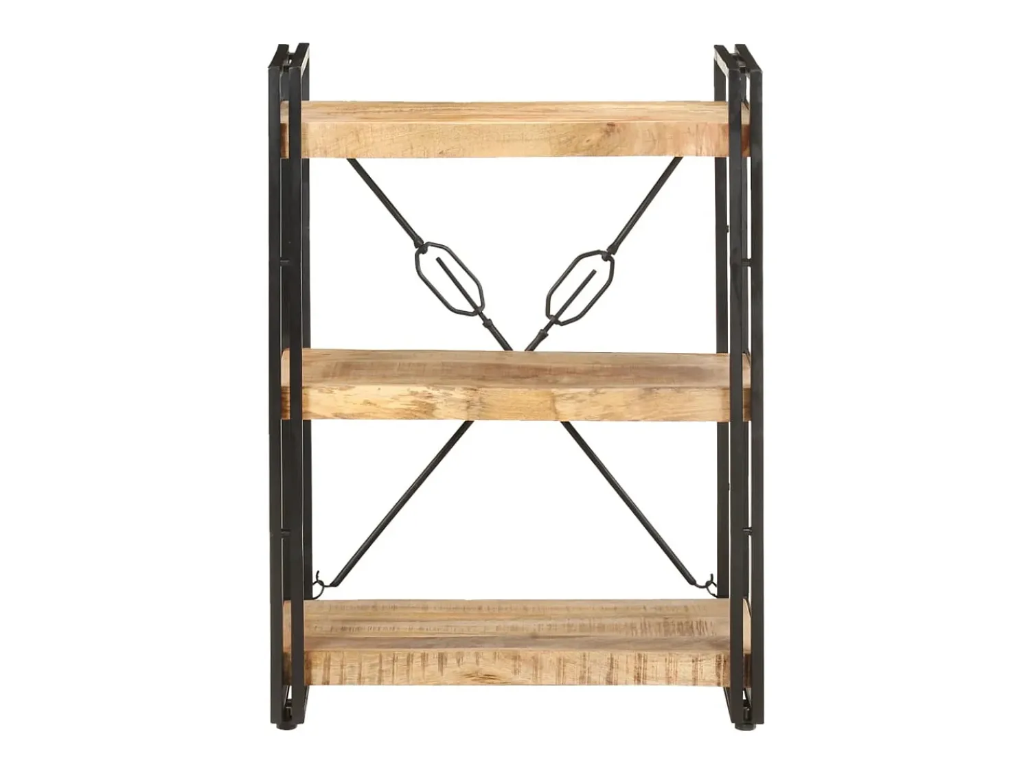 Online Estante com 3 prateleiras 60x30x80 cm madeira mangueira maciça PT666709 Castanho