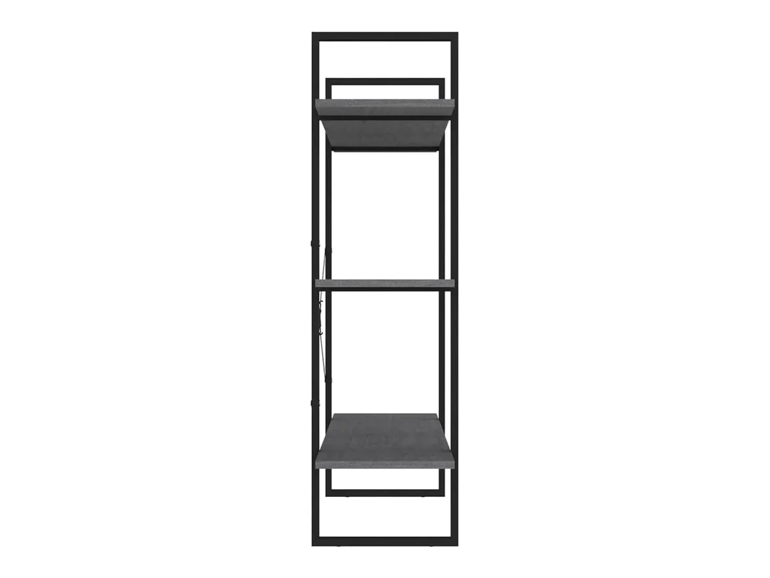 Vitrina|vidaxl Estante com 3 prateleiras 100x30x105 cm pinho maciço Cinzento