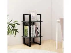 Estante com 2 prateleiras 40x30x70 cm pinho maciço PT595609 Cinzento