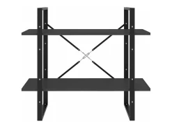 Vitrina*vidaxl Estante com 2 prateleiras 80x30x70 cm derivados madeira cinza Cinzento