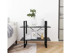 Vitrina*vidaxl Estante com 2 prateleiras 80x30x70 cm derivados madeira cinza Cinzento