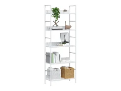 Vitrina|vidaxl Estante com 5 prateleiras derivados de madeira Branco