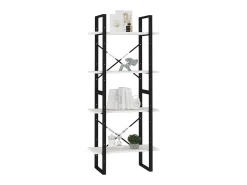 Vitrina*vidaxl Estante com 4 prateleiras 60x30x140 cm pinho maciço Branco