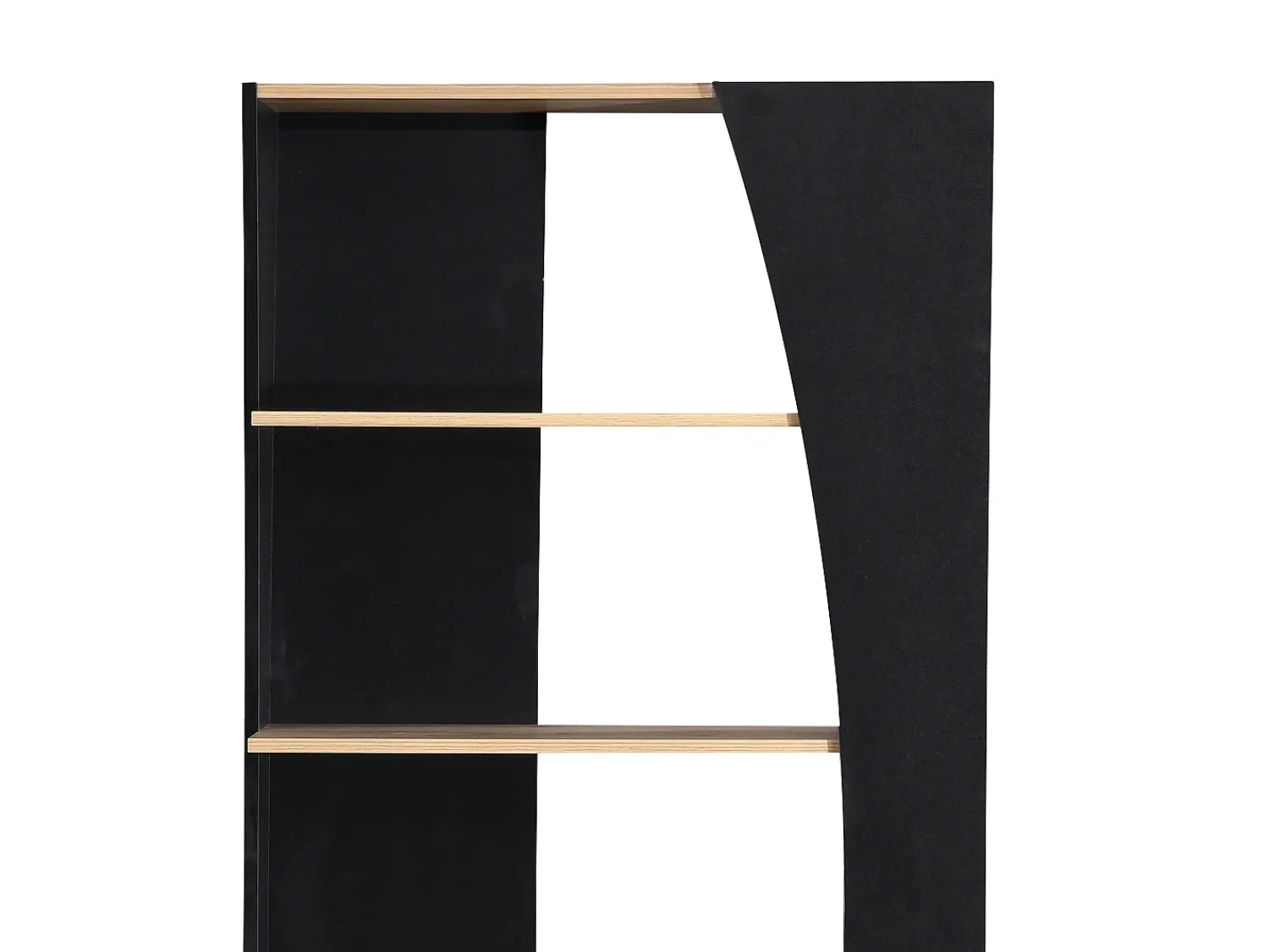 Biblioteca|Vente-unique Estante com 5 prateleiras - Preto e Natural - JILORA Preto / Natural claro