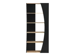 Biblioteca|Vente-unique Estante com 5 prateleiras - Preto e Natural - JILORA Preto / Natural claro