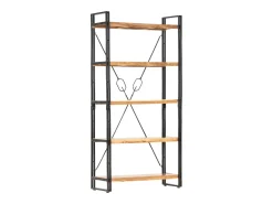 Vitrina|vidaxl Estante com 5 prateleiras 90x30x180cm madeira de acácia maciça Castanho