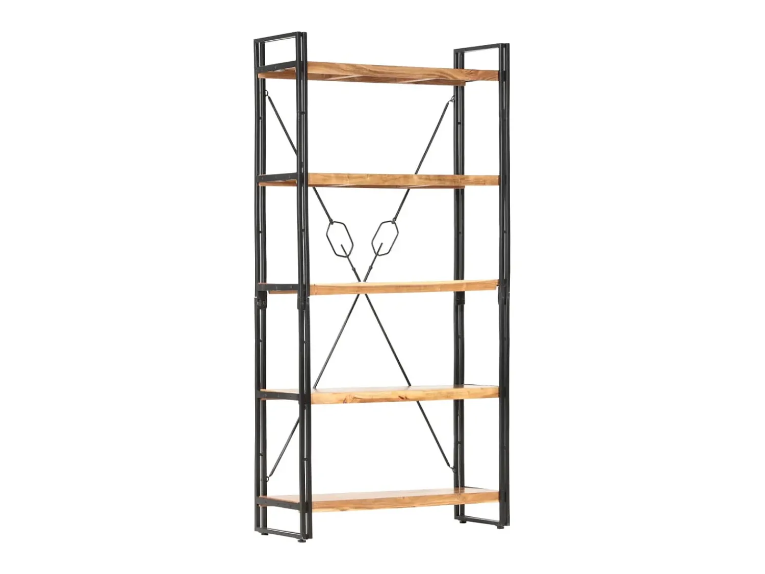 Vitrina|vidaxl Estante com 5 prateleiras 90x30x180cm madeira de acácia maciça Castanho