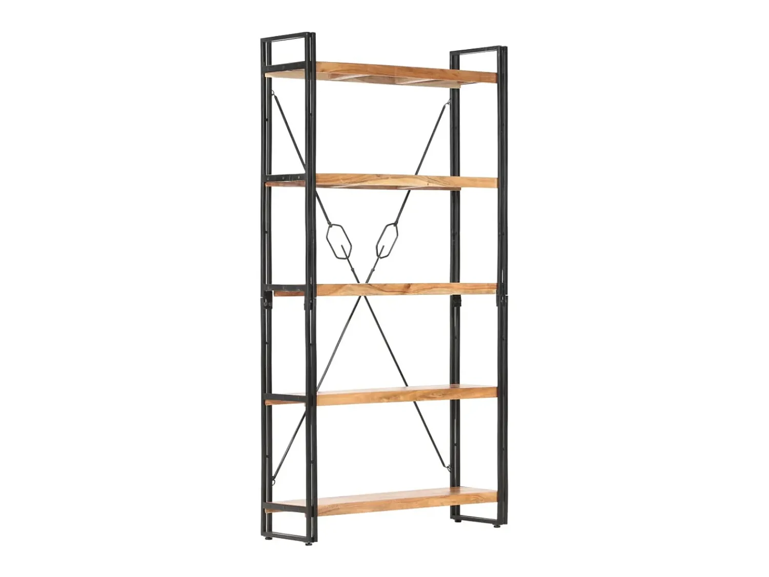 Vitrina|vidaxl Estante com 5 prateleiras 90x30x180cm madeira de acácia maciça Castanho