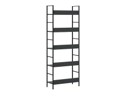 Vitrina|vidaxl Estante com 5 prateleiras derivados de madeira Preto