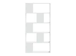 Estante com 5 prateleiras derivados de madeira PT237655 Branco