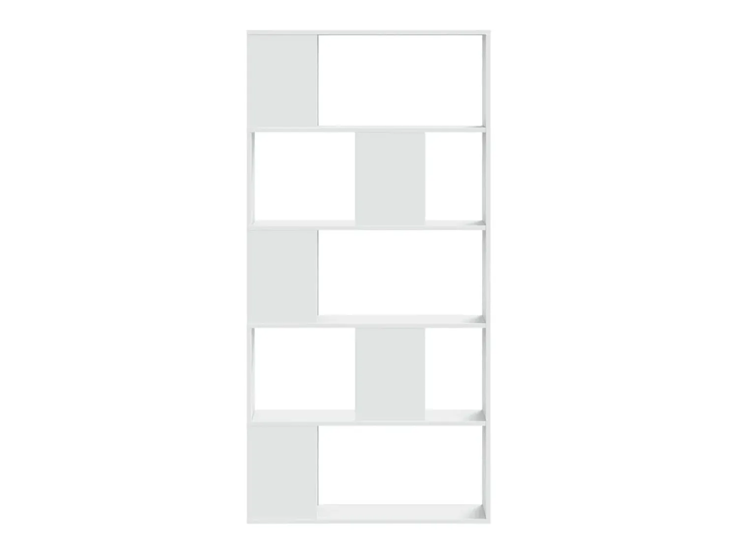Estante com 5 prateleiras derivados de madeira PT237655 Branco