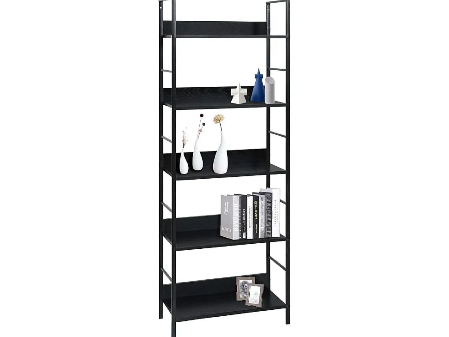 Sale Estante com 5 prateleiras derivados de madeira PT687668 Preto