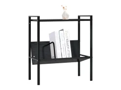 Clearance vidaxl Estante com 2 prateleiras derivados de madeira Preto