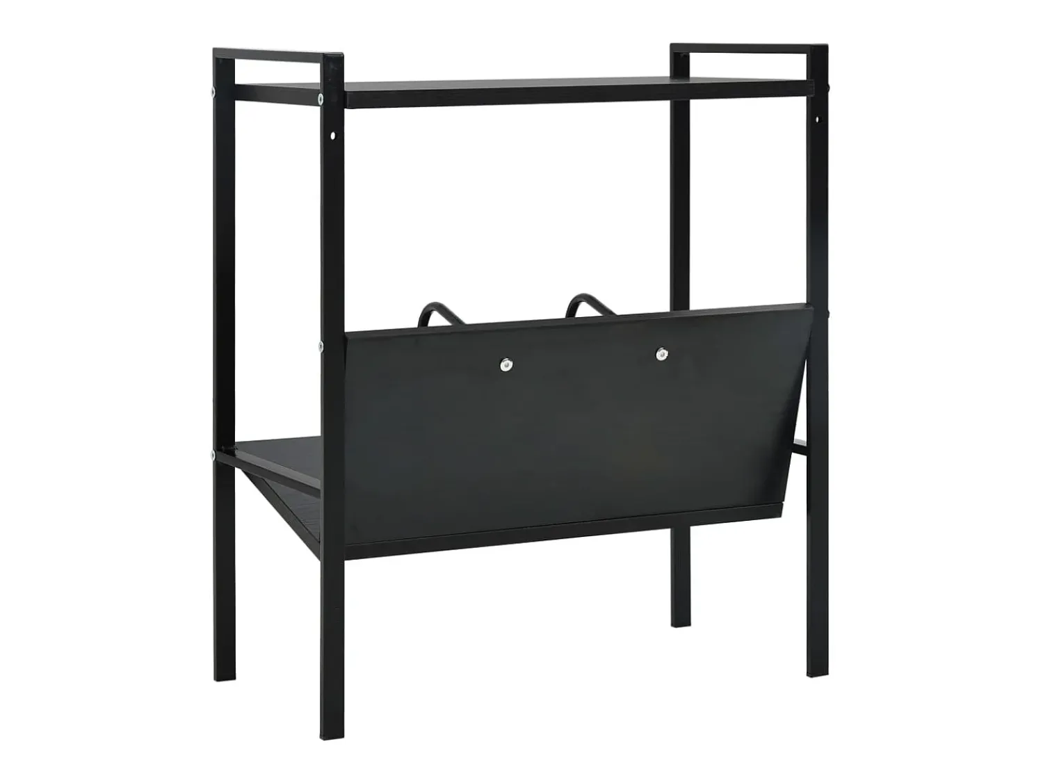 Clearance vidaxl Estante com 2 prateleiras derivados de madeira Preto