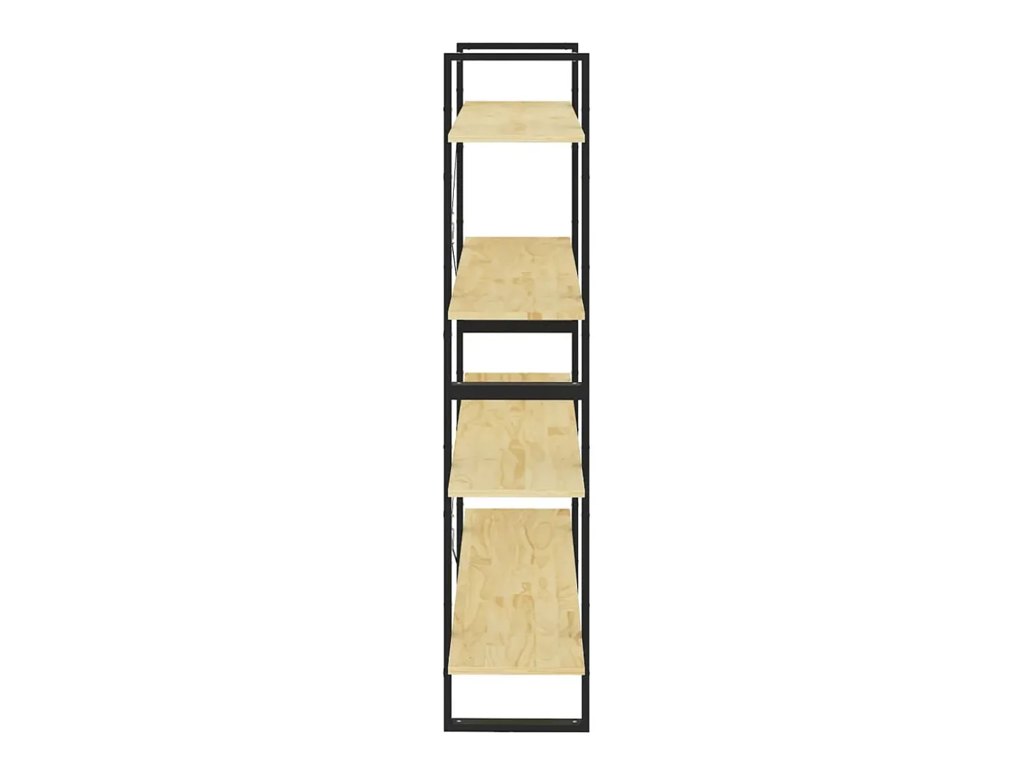 vidaxl Estante com 4 prateleiras 100x30x140 cm pinho maciço^ Vitrina