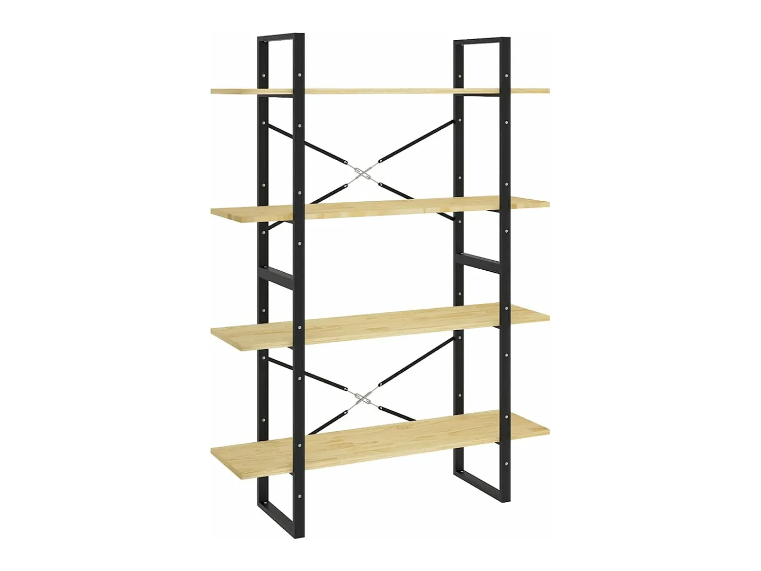 vidaxl Estante com 4 prateleiras 100x30x140 cm pinho maciço^ Vitrina