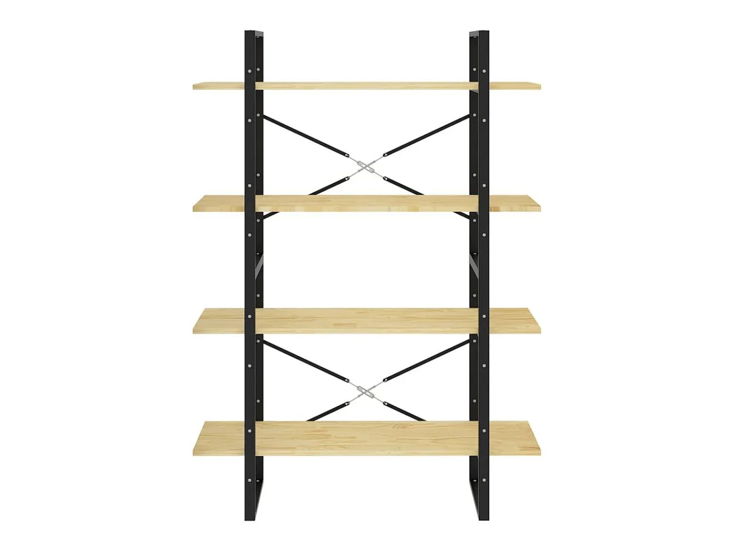 vidaxl Estante com 4 prateleiras 100x30x140 cm pinho maciço^ Vitrina