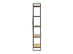 Discount Estante com 5 prateleiras 90x30x180cm madeira mangueira maciça PT852820 Castanho