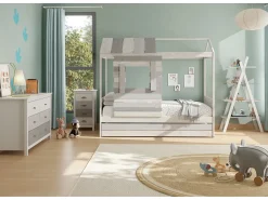 Biblioteca|Homifab Estante com 4 prateleiras brancas/cinzentas 80x146 cm Branco