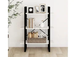 Vitrina|vidaxl Estante com 3 prateleiras 80x30x105 cm pinho maciço Branco