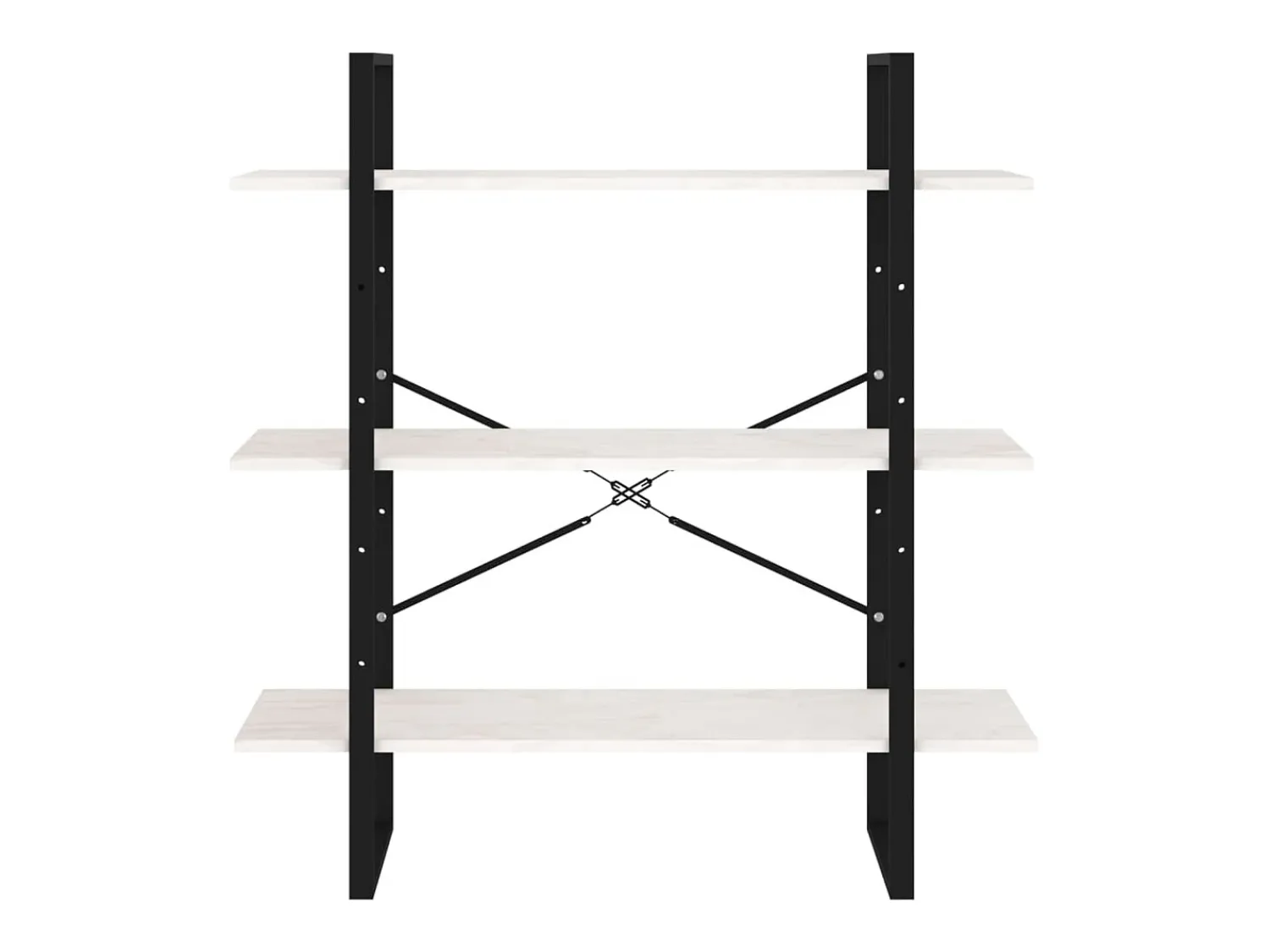 Sale vidaxl Estante com 3 prateleiras 100x30x105 cm pinho maciço Branco