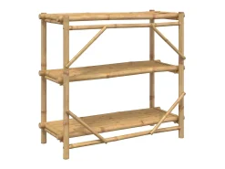 Sale vidaxl Estante com 3 prateleiras 100x40x90 cm bambu Castanho