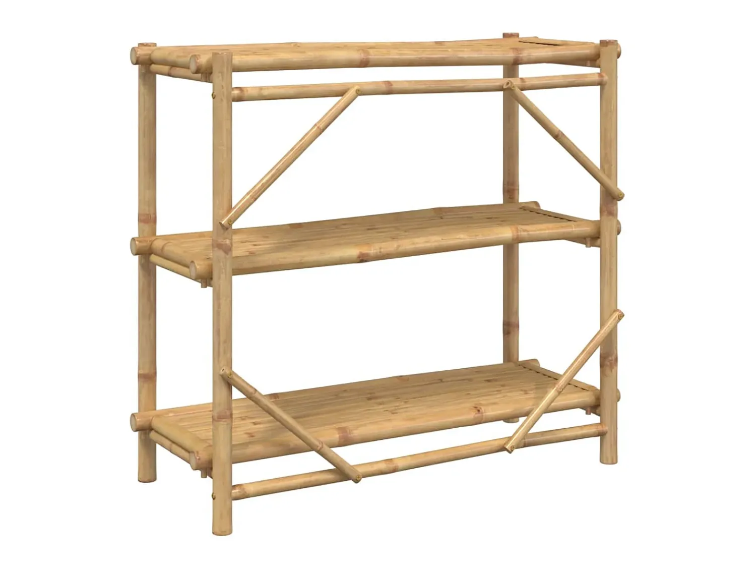 Sale vidaxl Estante com 3 prateleiras 100x40x90 cm bambu Castanho