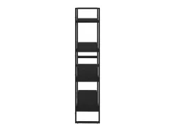 Vitrina*vidaxl Estante com 4 prateleiras 80x30x140 cm pinho maciço Preto