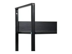 Vitrina*vidaxl Estante com 3 prateleiras derivados de madeira Preto