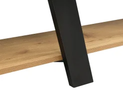 New Vente-unique Estante com 5 prateleiras - Natural e Preto - TUZLA Preto / Natural claro
