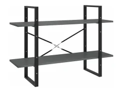 vidaxl Estante com 2 prateleiras 100x30x70 cm pinho maciço^ Vitrina