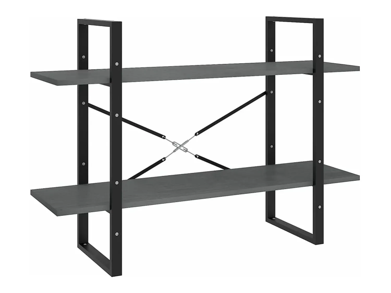 vidaxl Estante com 2 prateleiras 100x30x70 cm pinho maciço^ Vitrina