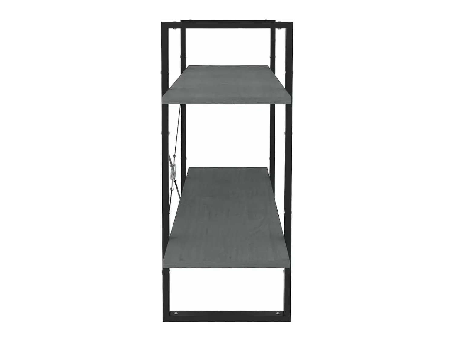 vidaxl Estante com 2 prateleiras 100x30x70 cm pinho maciço^ Vitrina