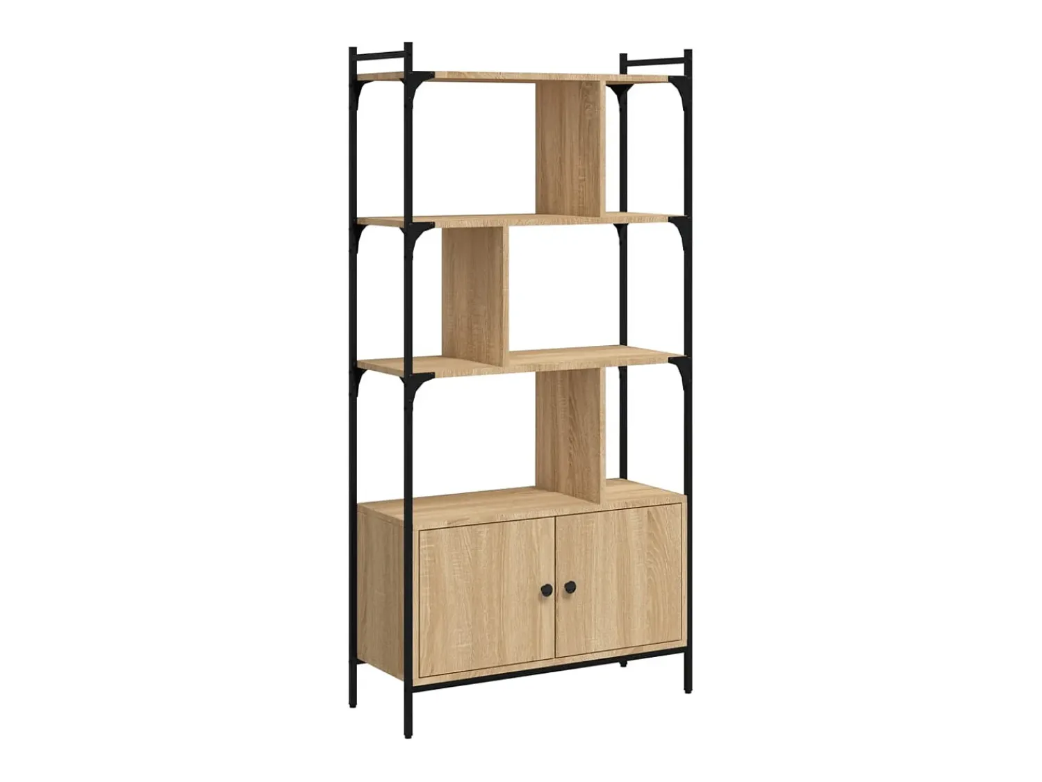 Sale vidaxl Estante com portas em carvalho Sonoma 76,5x30x154,5 cm, madeira engenheirada Natural claro