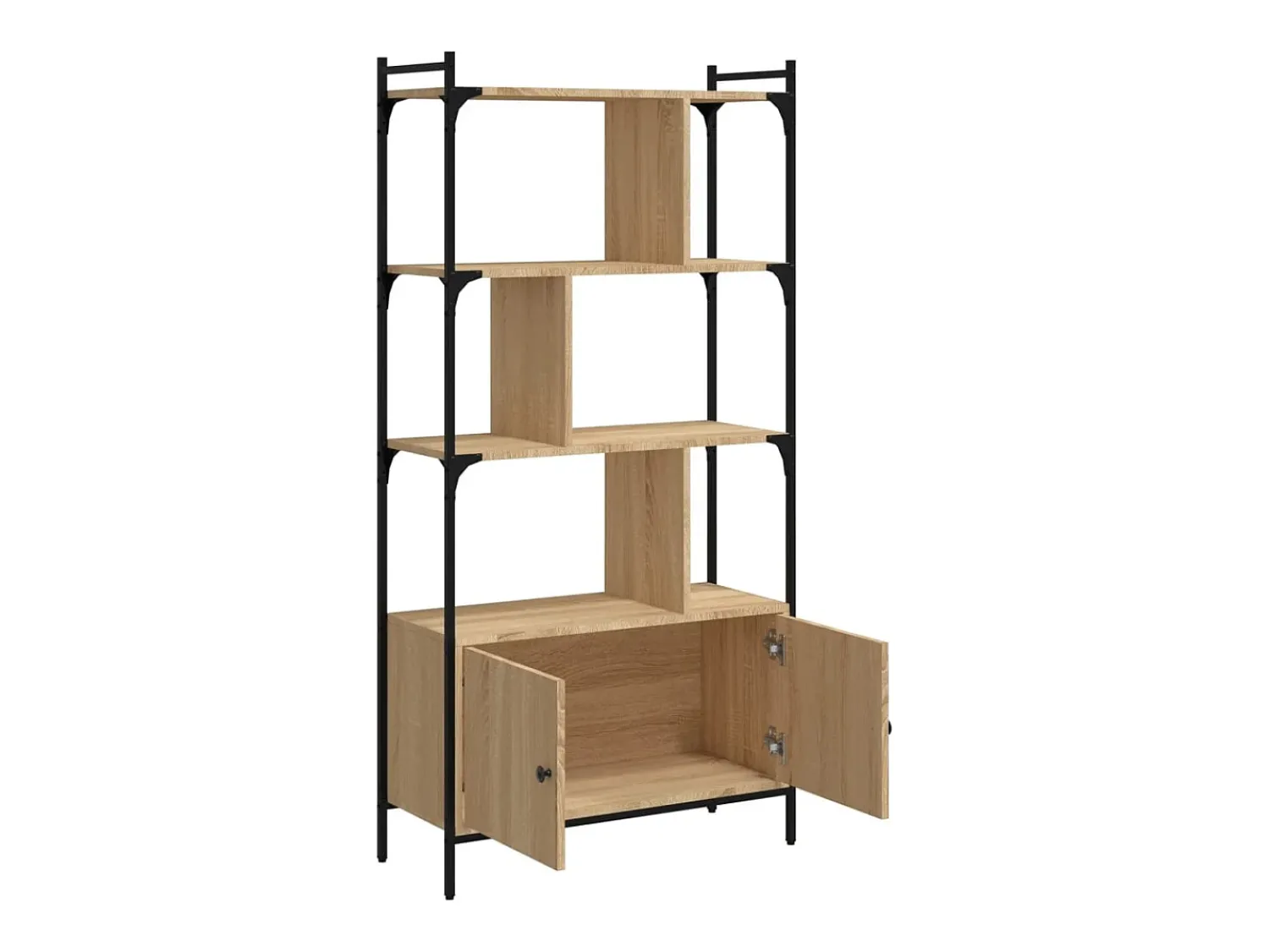 Sale vidaxl Estante com portas em carvalho Sonoma 76,5x30x154,5 cm, madeira engenheirada Natural claro