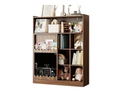 New Merax Estante com prancheta - 120 x 38,5 x 151,5 - com portas de correr - MDF - natural Natural claro