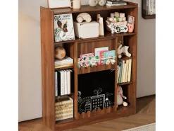 New Merax Estante com prancheta - 120 x 38,5 x 151,5 - com portas de correr - MDF - natural Natural claro
