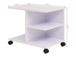 vidaxl Estante com rodas 50x35x42 cm^ Vitrina