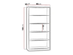 Estante Comfivo 165, Aberto, Placa de aglomerado laminado, 18x8x3cm^ Prateleira