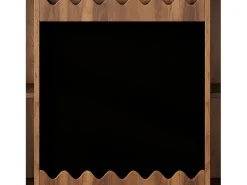 Hauss Spole Estante cor nogueira com porta de correr, quadro preto e 9 prateleiras abertas, MDF^ Biblioteca