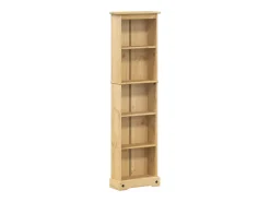 Biblioteca* Estante Corona 46x20x170 cm madeira de pinho maciça PT726502 Castanho