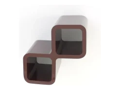 Prateleira* Estante cubo 16,5x32x20 cm escuro retro Castanho