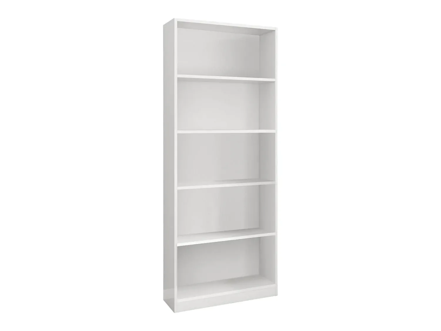 Biblioteca*Dmora Estante Dangelll, Estante linear com 4 prateleiras, Estante de escritório ou quarto, Estante moderna, 80x28h201 cm, Branco